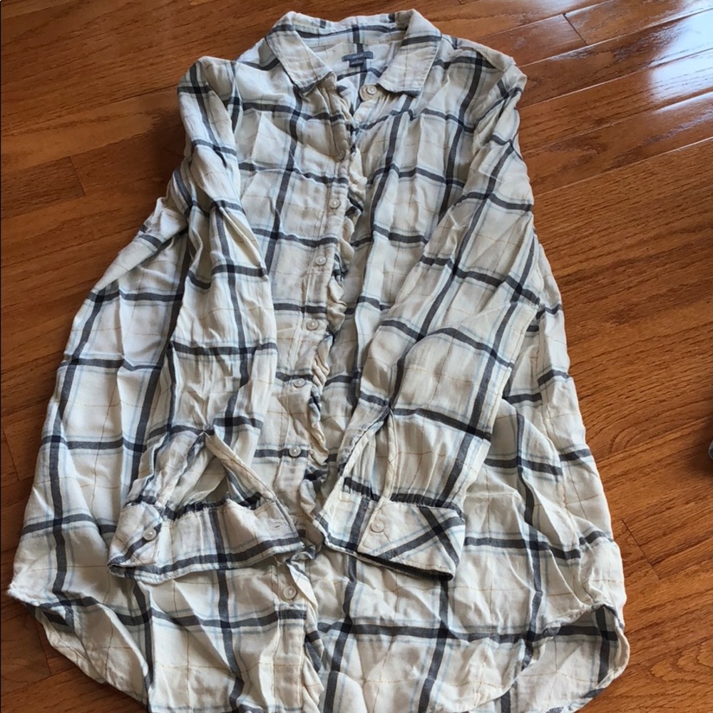 Long Button Down Flannel with Girly Flare